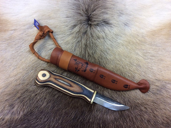 Wood Jewel Zebra Knife Small Scandi Viking Hunting Finland