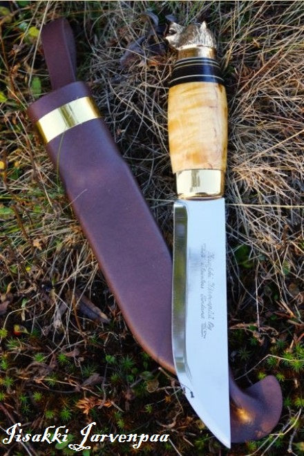 Jarvenpaa Kontio Bear Head Knife Hunting Knife Finland