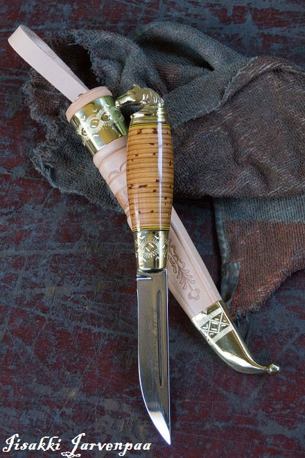 Jarvenpaa Kauhava horse head knife Scandi Hunting Finland