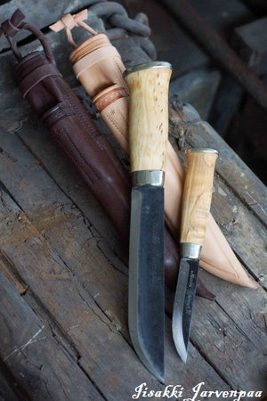 Jarvenpaa Puukko and Leuku Combination  Carbon Steel Knife 5629 - KnivesOfTheNorth.com