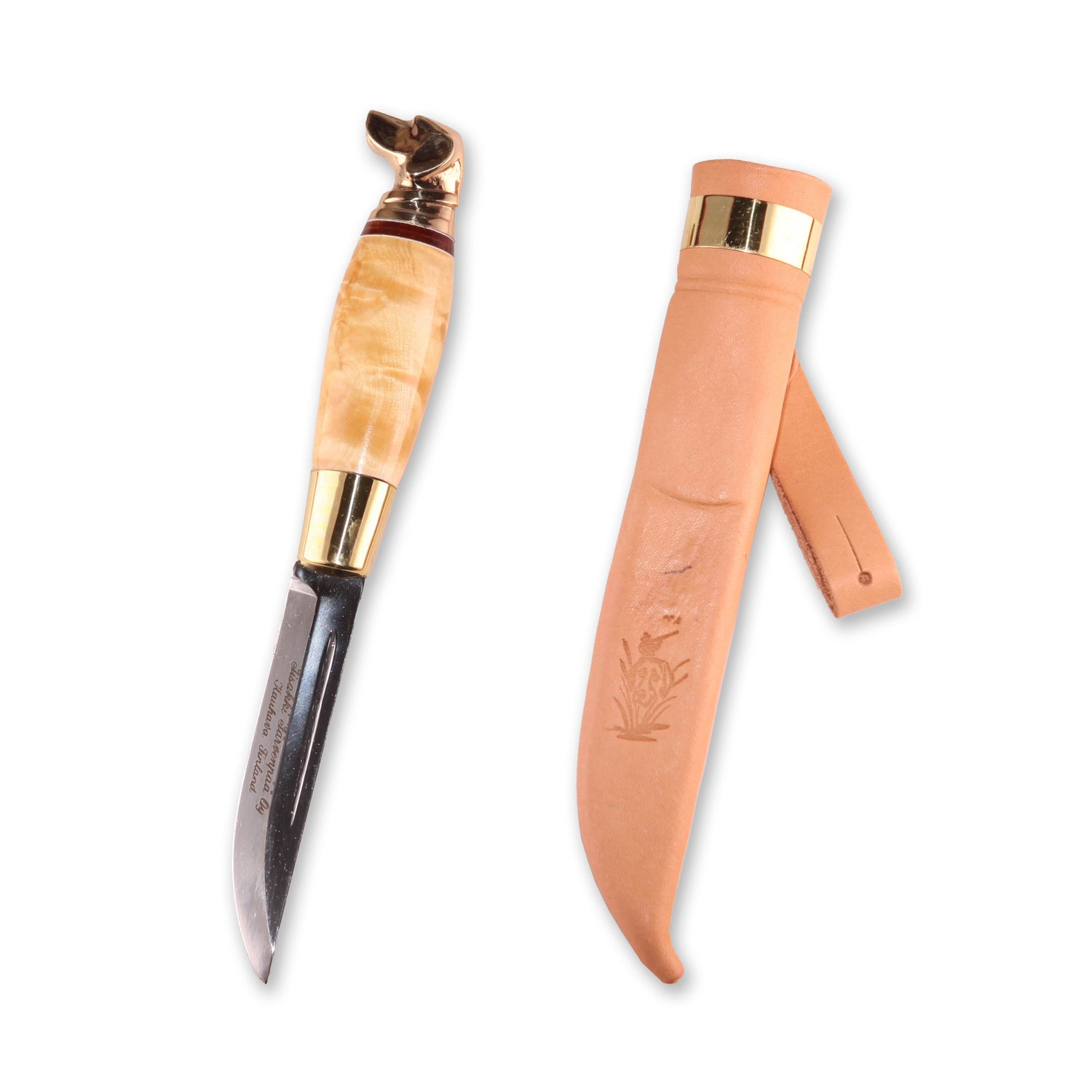 Junko Oki ブローチ wolfandwolff Atelier103 Jarvenpaa Ajokoira (hound dog) Knife Scandi Hunting Finland
