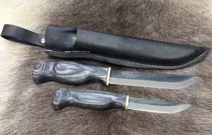 Wood Jewel Double Knife Big Black 23KIMU - KnivesOfTheNorth.com