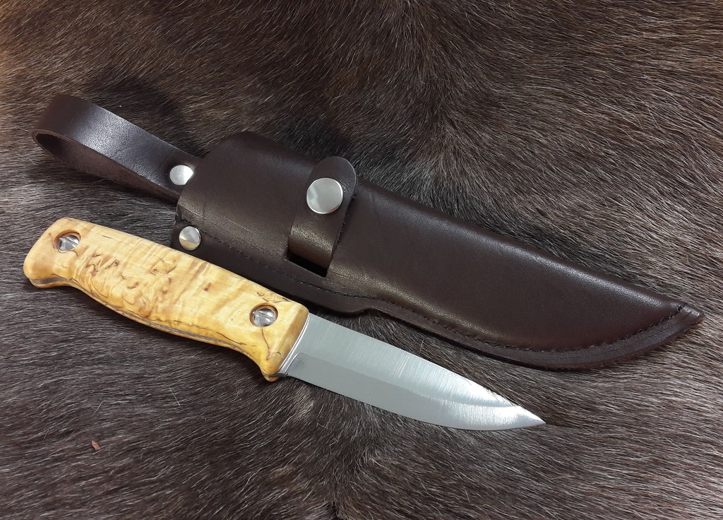 Pukari Wood Jewel 23PUK_R Pukari Knife Stainless Scandi Viking Hunting Knife ...