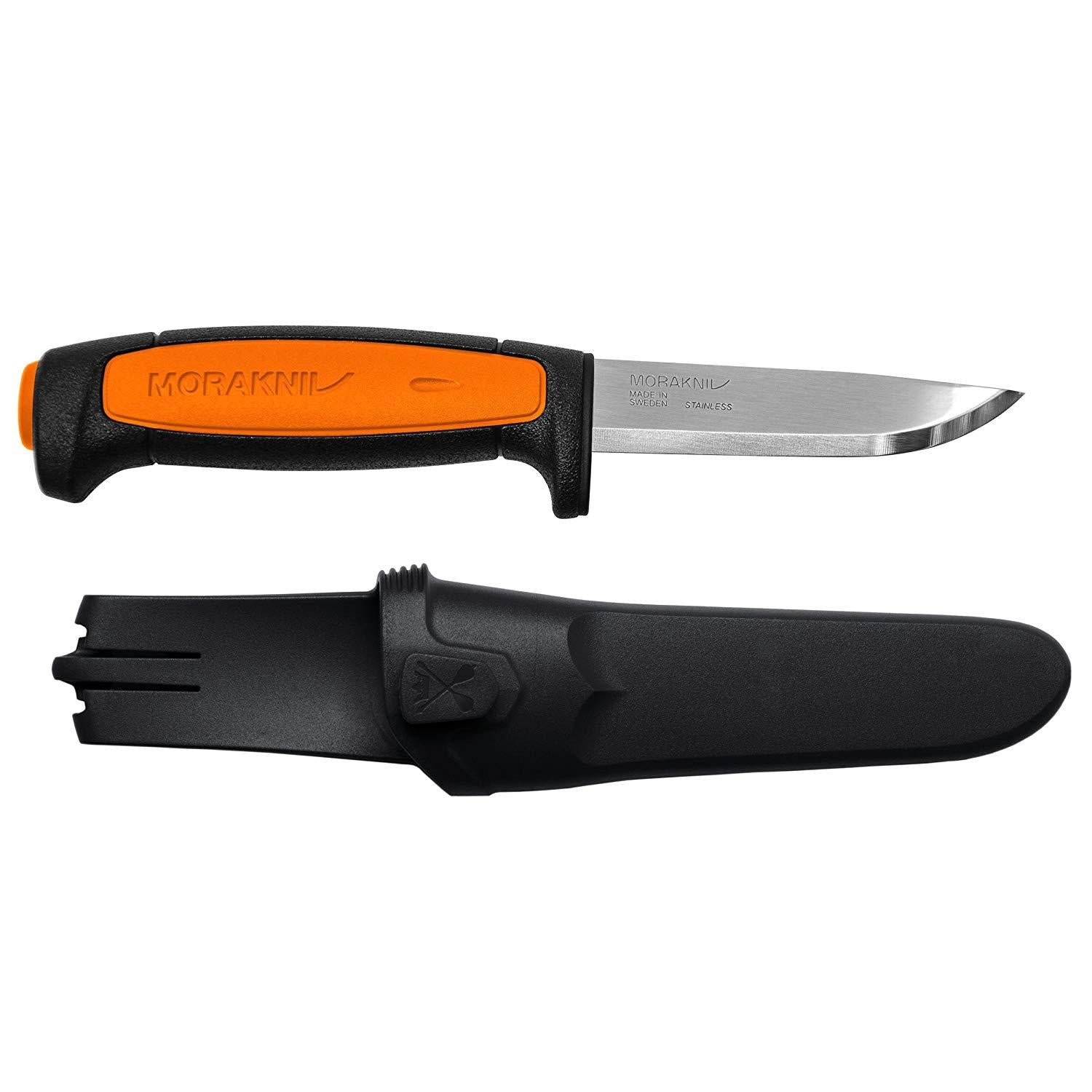 Mora Basic 546 Black/Orange Knife Scandi Hunting Sweden