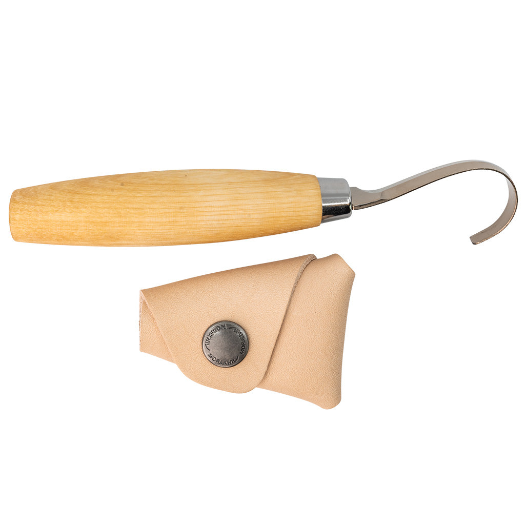 Mora Woodcarving Hook Knife 162 Double-Edge with Sheath - KnivesOfTheNorth.com